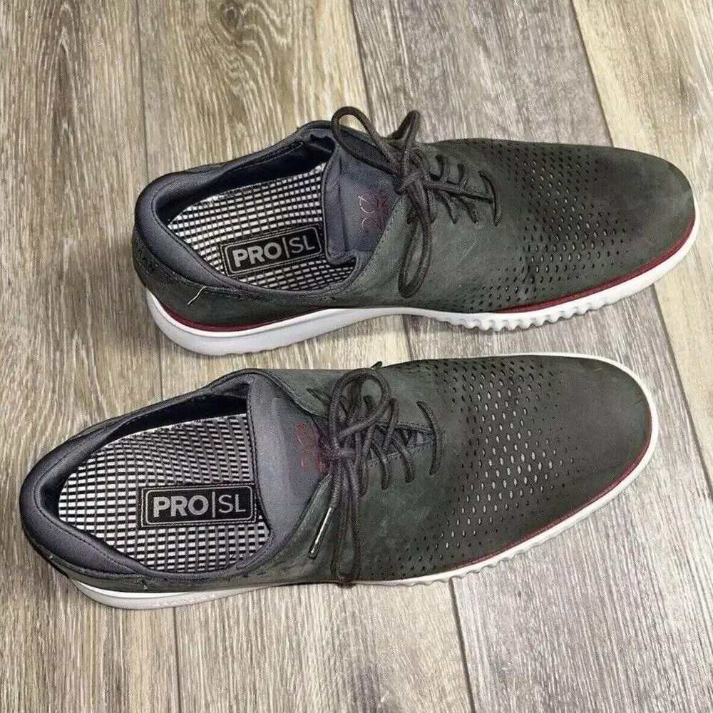Cole Haan 2.ZeroGrand Laser Wingtip Oxford Gray Shoes C26036 Mens US Size 11.5